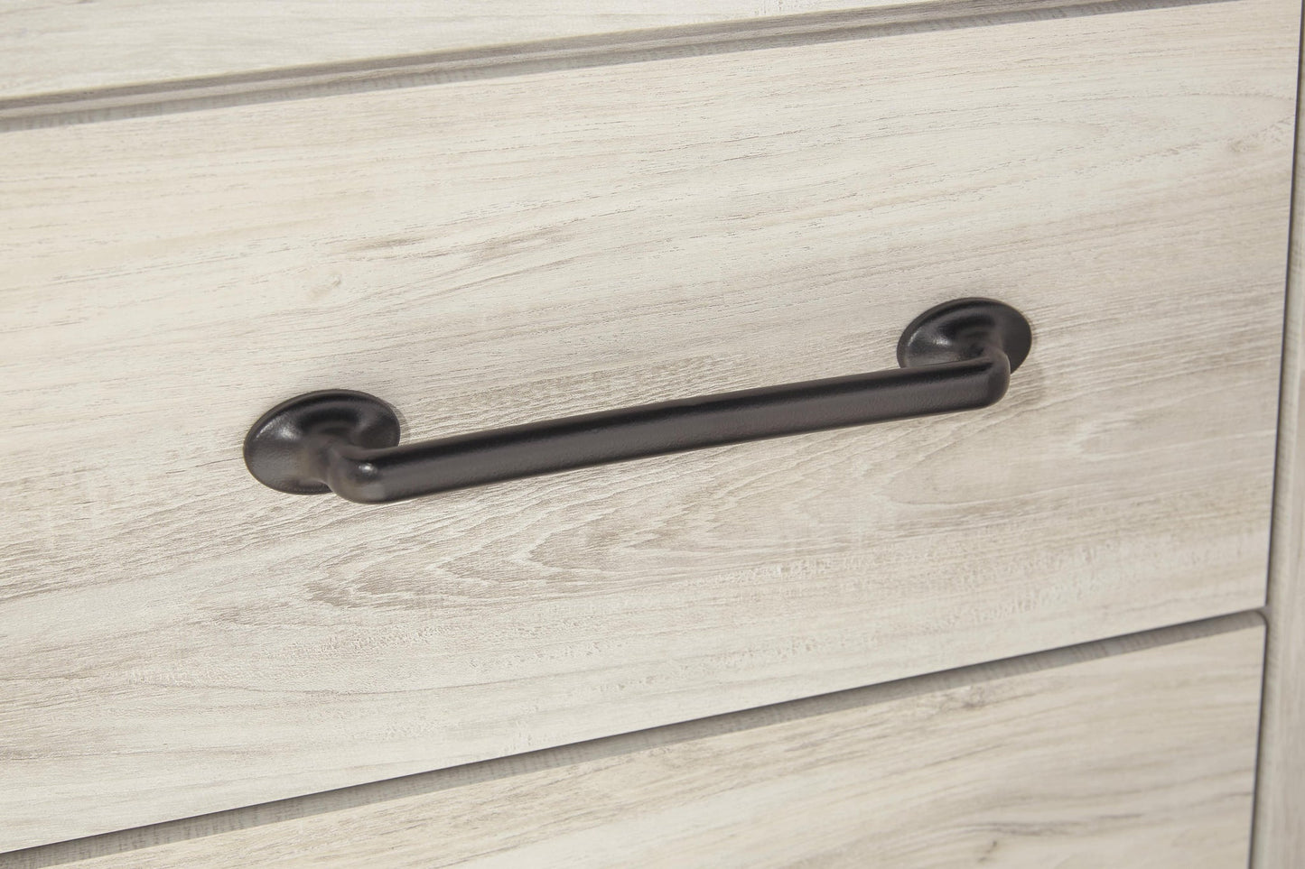 Cama Cambeck con paneles, cómoda con espejo y mesita de noche