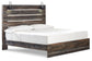 Cama Drystan con paneles, cómoda con espejo y mesita de noche