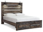 Cama Drystan con dos cajones y cómoda con espejo
