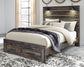 Cama Drystan con dos cajones y cómoda con espejo