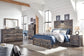 Drystan  Panel Bed With 2 Storage Drawers With Mirrored Dresser, Chest And Nightstand