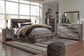 Derekson  Panel Bed With 4 Storage Drawers With Mirrored Dresser, Chest And Nightstand