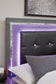 Cama Lodanna con dos cajones y cómoda con espejo