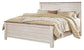 Willowton California  Panel Bed With Mirrored Dresser