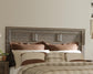 Juararo  Panel Headboard Bed With Mirrored Dresser, Chest And Nightstand