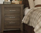 Juararo  Panel Headboard Bed With Mirrored Dresser, Chest And Nightstand