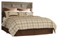 Juararo  Panel Headboard Bed With Mirrored Dresser