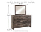 Wynnlow  Panel Bed With Mirrored Dresser