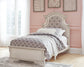 Realyn  Panel Bed With Mirrored Dresser