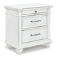 Kanwyn  Panel Bed With Mirrored Dresser, Chest And Nightstand