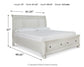 Robbinsdale California  Sleigh Bed With Storage With Mirrored Dresser