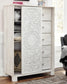 Paxberry  Panel Bed With Mirrored Dresser, Chest And Nightstand
