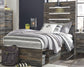 Drystan  Panel Headboard Bed With Mirrored Dresser