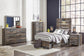 Drystan  Panel Headboard Bed With Mirrored Dresser, Chest And Nightstand