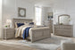 Lettner California  Panel Bed With Mirrored Dresser