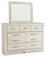 Bellaby  Platform Bed With 2 Storage Drawers With Mirrored Dresser And Nightstand