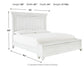 Kanwyn  Panel Bed With Storage With Mirrored Dresser