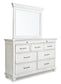 Kanwyn  Panel Bed With Storage With Mirrored Dresser