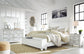 Kanwyn  Panel Bed With Storage With Mirrored Dresser