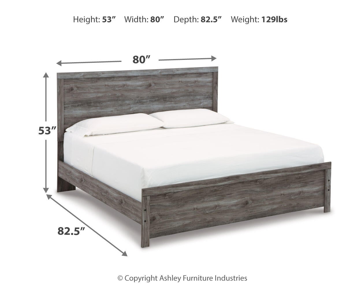 Bronyan  Panel Bed With Mirrored Dresser
