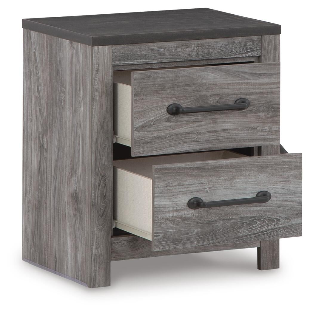 Bronyan  Panel Bed With Mirrored Dresser, Chest And Nightstand