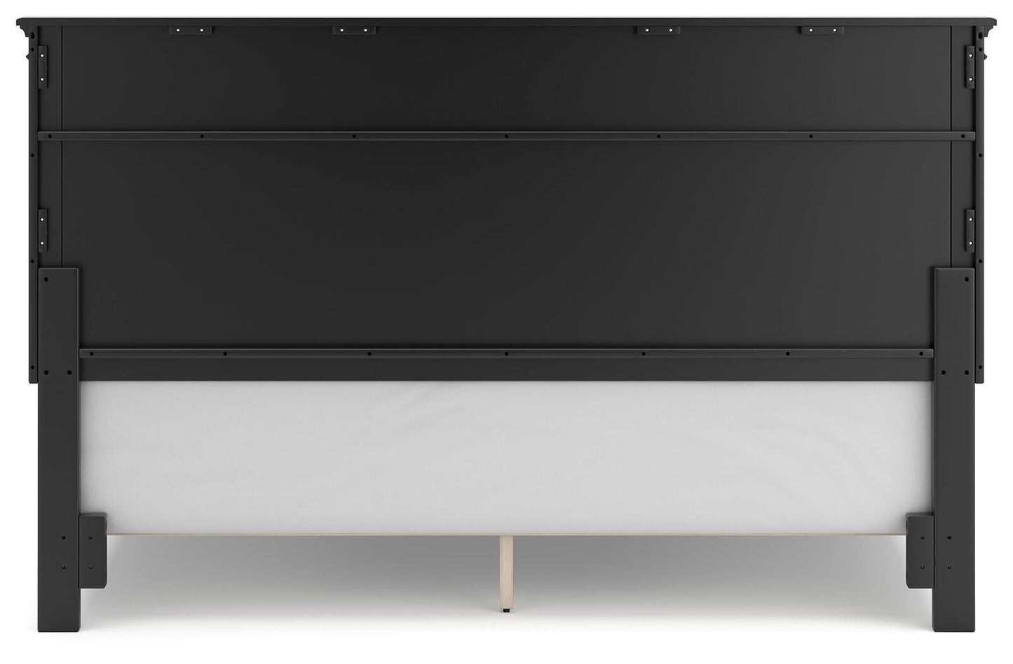 Lanolee California  Panel Bed With Mirrored Dresser