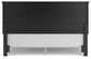 Lanolee California  Panel Bed With Mirrored Dresser