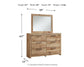 Hyanna  Panel Bed With 2 Side Storage, Dresser And Mirror