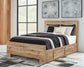 Hyanna  Panel Bed With 2 Side Storage, Dresser And Mirror