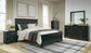Lanolee  Panel Bed With Mirrored Dresser, Chest And Nightstand
