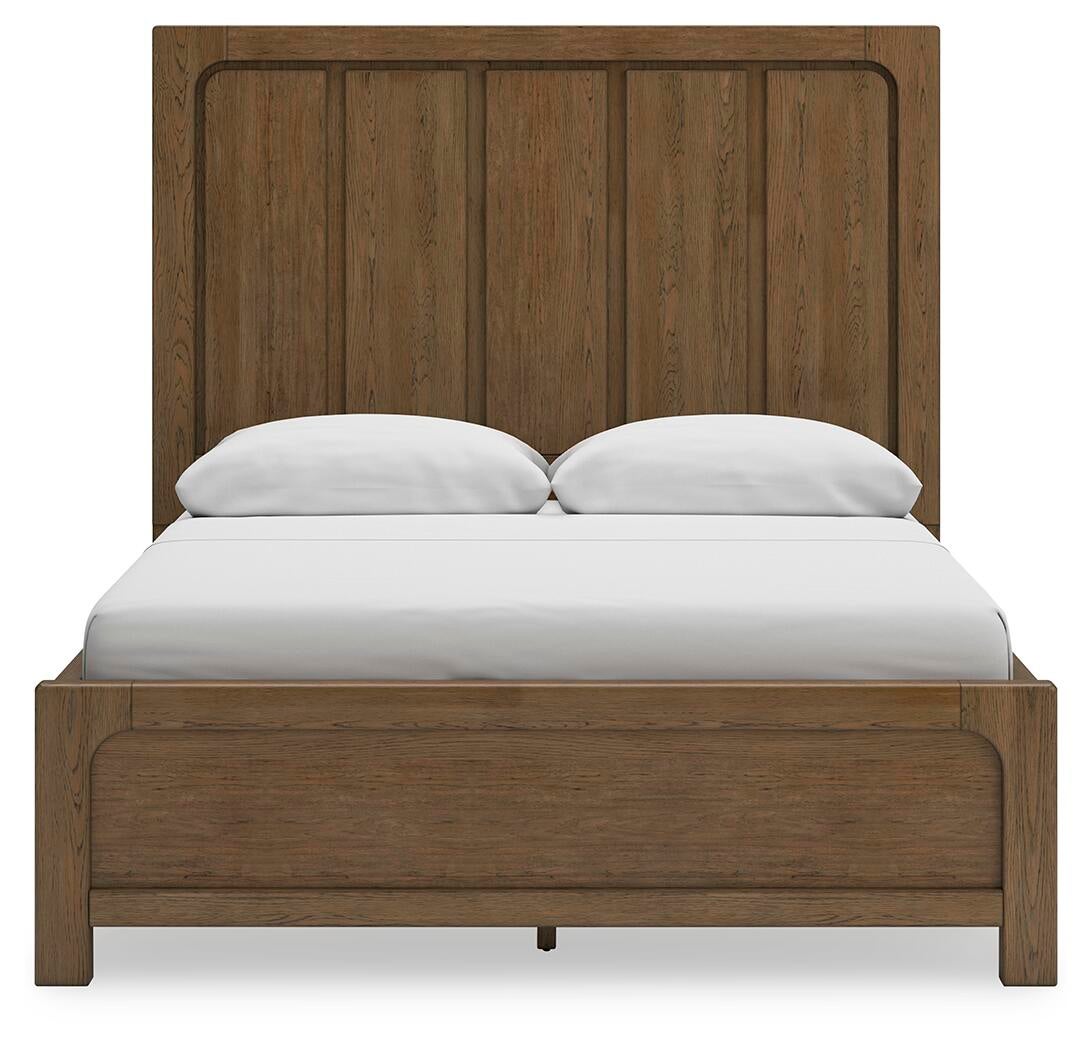 Cabalynn  Panel Bed With Storage With Mirrored Dresser