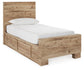 Hyanna  Panel Bed With 2 Side Storage, Dresser, Mirror And Nightstand