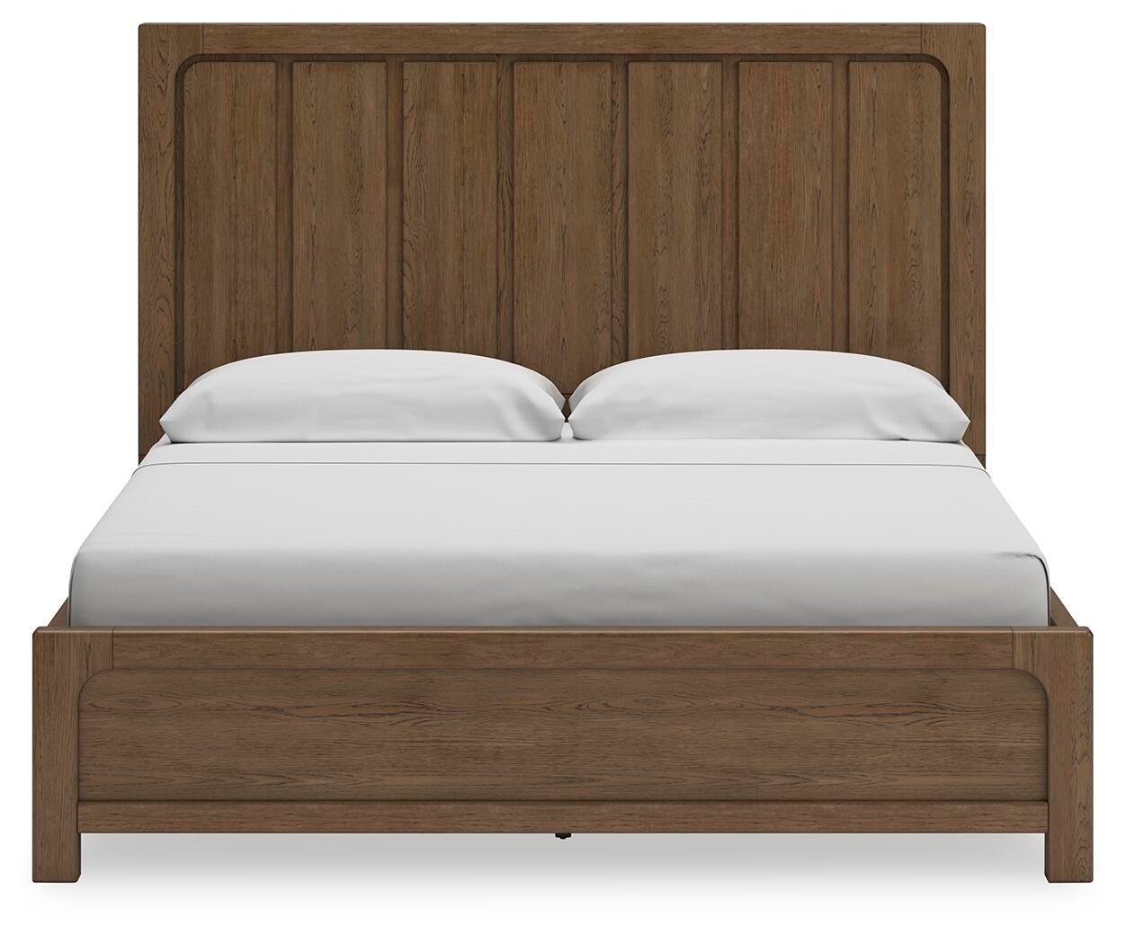 Cabalynn  Panel Bed With Storage With Mirrored Dresser