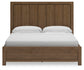 Cabalynn  Panel Bed With Storage With Mirrored Dresser