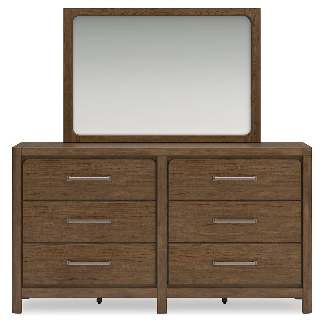 Cabalynn California  Panel Bed With Storage With Mirrored Dresser, Chest And Nightstand