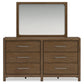 Cabalynn California  Panel Bed With Storage With Mirrored Dresser, Chest And Nightstand