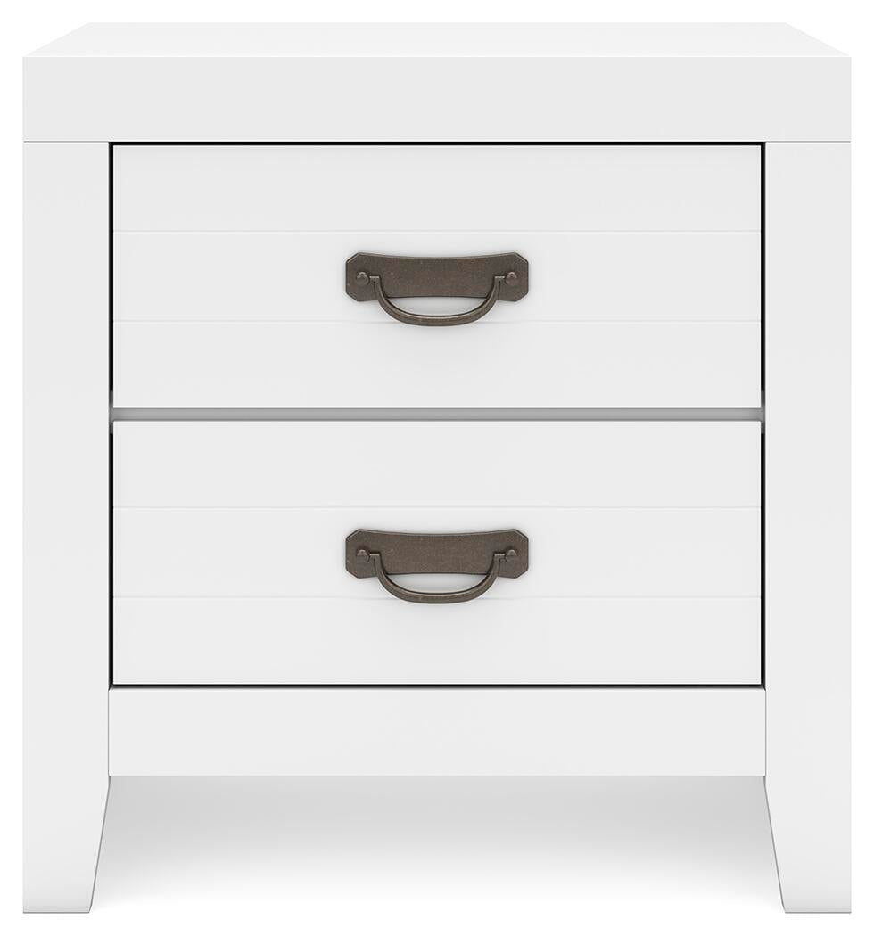 Binterglen  Panel Bed With Mirrored Dresser And Nightstand
