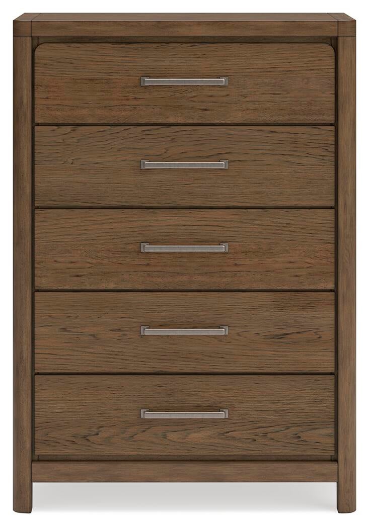 Cabalynn  Upholstered Bed With Mirrored Dresser, Chest And Nightstand