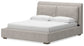 Cabalynn  Upholstered Bed With Mirrored Dresser And Nightstand