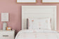 Stelsie  Panel Bed With Mirrored Dresser, Chest And Nightstand