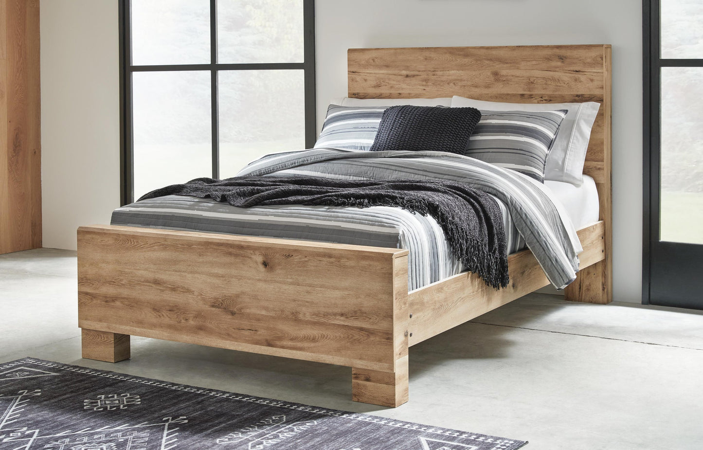 Hyanna  Panel Bed, Dresser, Mirror, Chest And Nightstand