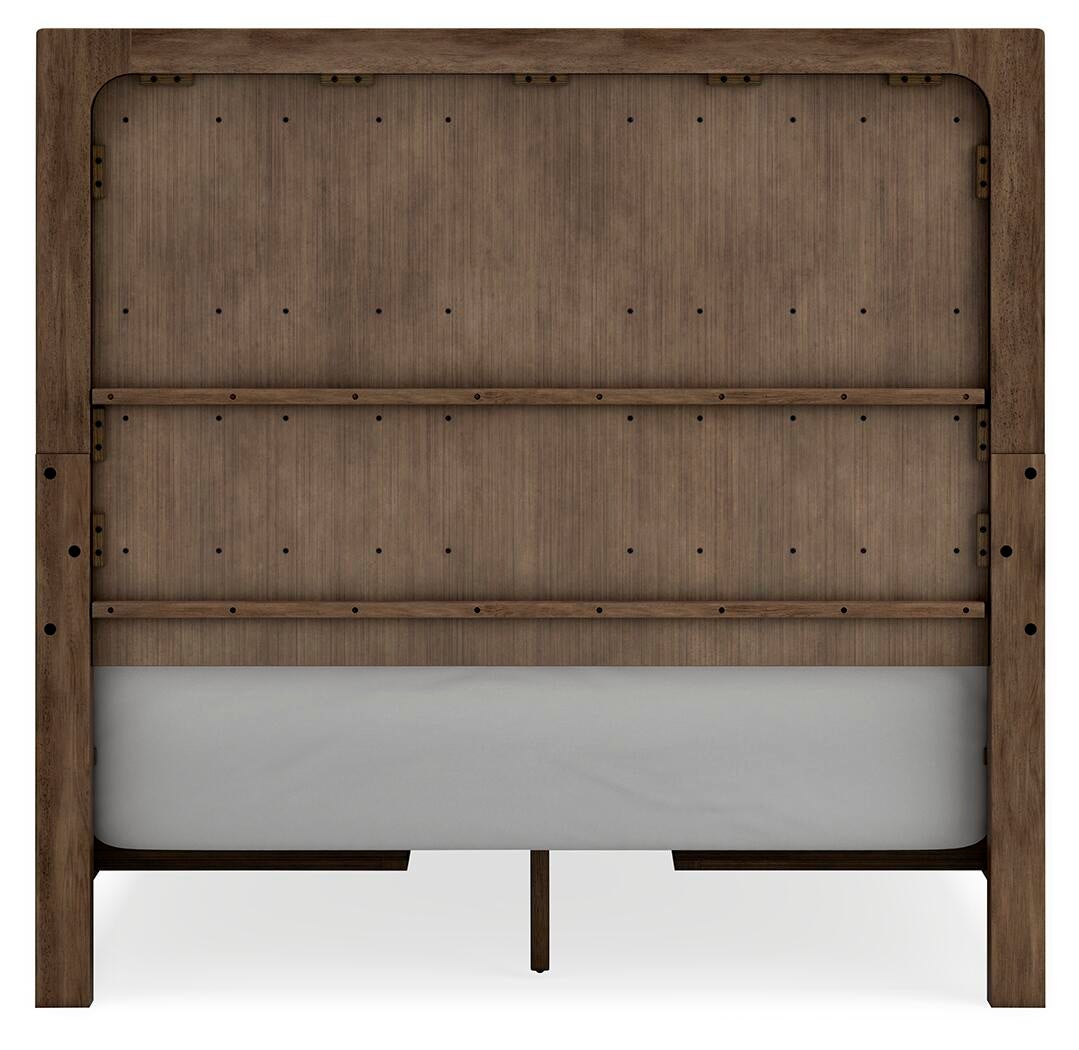 Cabalynn  Panel Bed With Storage With Mirrored Dresser And Nightstand