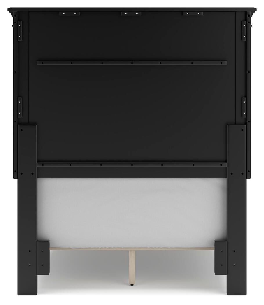 Lanolee  Panel Bed With Mirrored Dresser And Nightstand