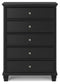 Lanolee  Panel Bed With Mirrored Dresser, Chest And Nightstand