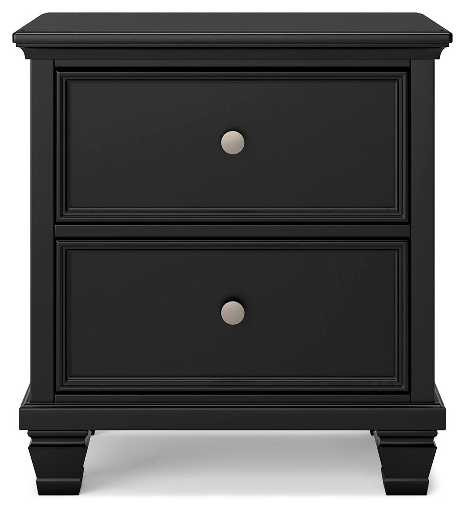 Lanolee  Panel Bed With Mirrored Dresser, Chest And Nightstand