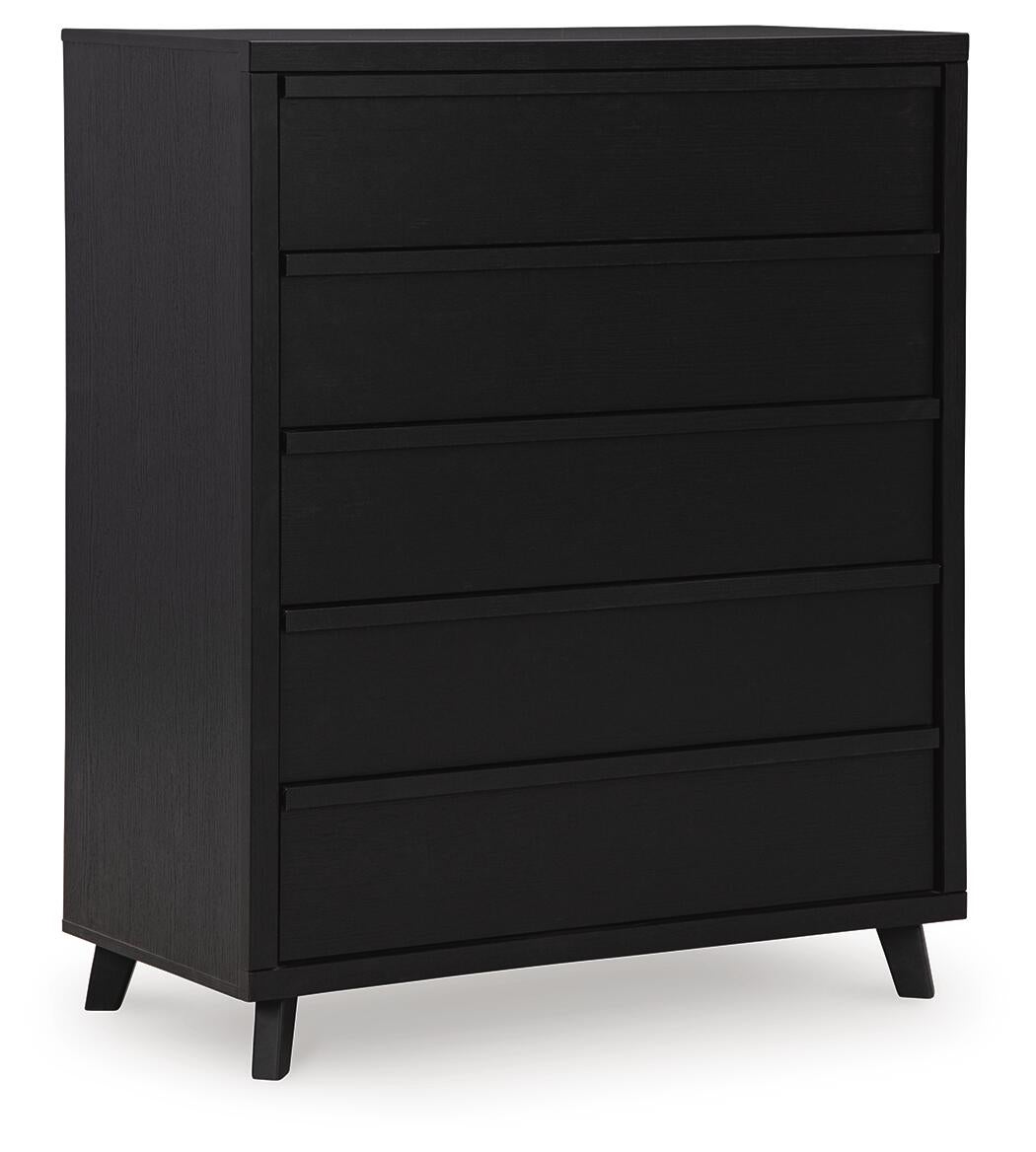 Danziar  Panel Headboard, Dresser, Mirror, Chest And Nightstand