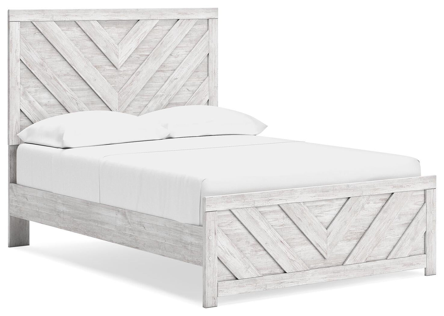 Cayboni  Panel Bed With Mirrored Dresser