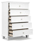 Fortman California  Panel Bed With Mirrored Dresser, Chest And Nightstand
