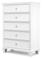 Fortman California  Panel Bed With Mirrored Dresser, Chest And Nightstand