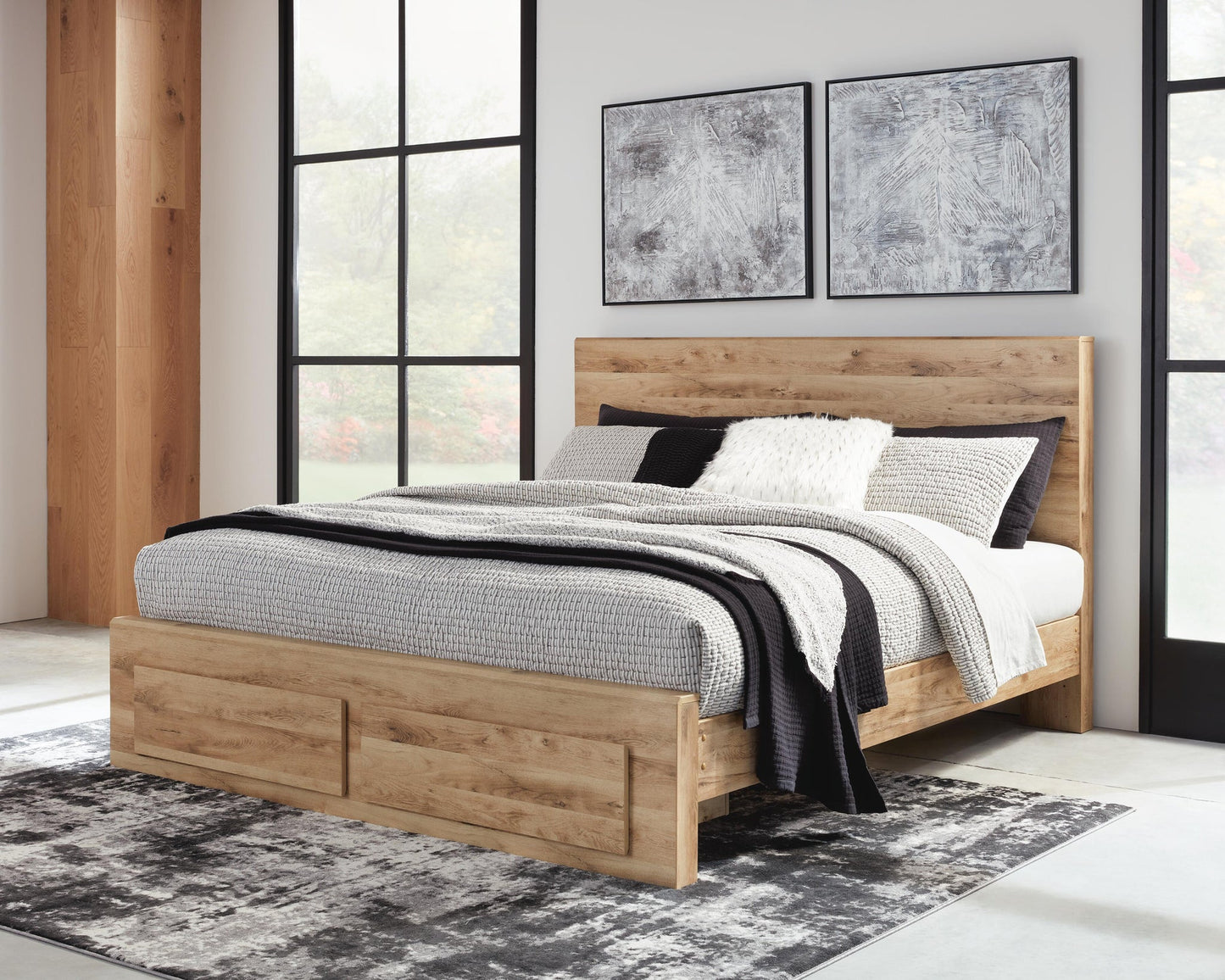 Hyanna  Panel Storage Bed, Dresser, Mirror, Chest And Nightstand